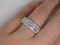 18ct White Gold Princess Cut and Round Brilliant Diamonds Wedding/Eternity/Cocktail Ring 1.35ct SKU 8802084
