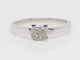 18ct White Gold 4 Princess Cut Diamonds Engagement Ring 0.20ct SKU 8801010