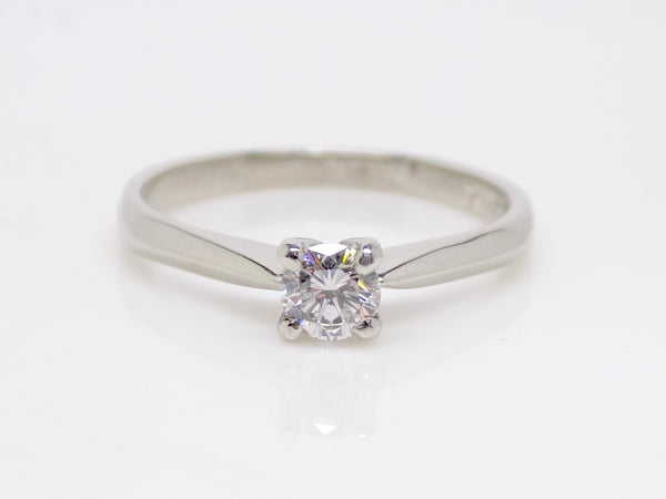 Platinum Round Brilliant Diamond Solitaire Engagement Ring 0.30ct SKU 8803203