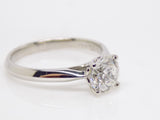 Platinum Round Brilliant Diamond Solitaire Engagement Ring 1.01ct SKU 6401009