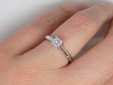 Platinum Princess Cut Diamond Solitaire Engagement Ring 0.35ct SKU 8803025