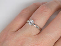 Platinum Emerald Cut Diamond Solitaire Engagement Ring 0.51ct SKU 8803152