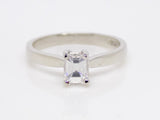 Platinum Emerald Cut Diamond Solitaire Engagement Ring 0.51ct SKU 8803152
