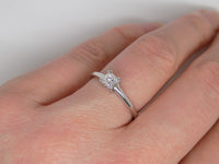 Platinum Princess Cut Diamond Solitaire Engagement Ring 0.31ct SKU 8803194