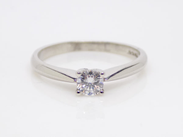 Platinum Round Brilliant Diamond Solitaire Engagement Ring 0.26ct SKU 8803205