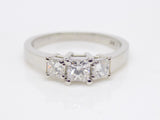 Platinum 3 Princess Cut Diamonds Engagement Ring 0.75ct SKU 8803042