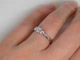 Platinum Emerald Cut Centre Diamond Round Brilliant Diamond Sides Engagement Ring 0.33ct SKU 8803135