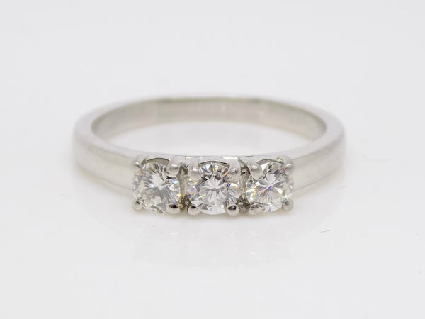 Platinum 3 Round Brilliant Diamonds Engagement Ring 0.50ct SKU 8803034