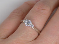 Platinum 3 Round Brilliant Diamonds Engagement Ring 0.60ct SKU 8803013