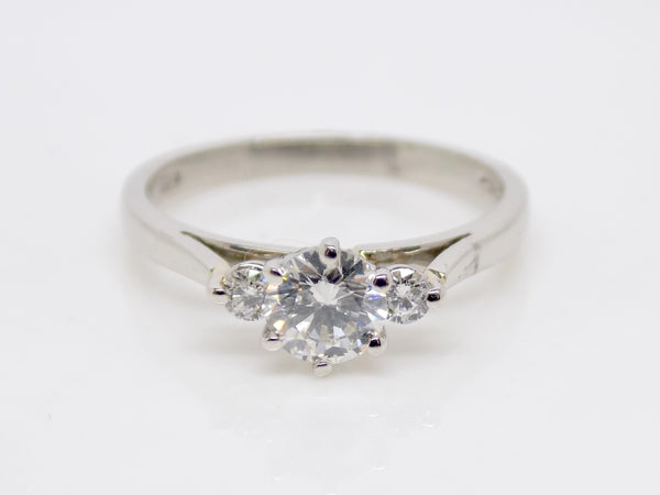 Platinum 3 Round Brilliant Diamonds Engagement Ring 0.60ct SKU 8803013