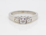 Platinum 3 Princess Cut Diamonds Engagement Ring 0.50ct SKU 8803038