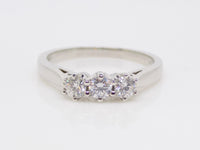 Platinum 3 Round Brilliant Diamonds Engagement Ring 0.33ct SKU 8803145