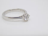 9ct White Gold Round Brilliant Lab Grown Diamond Solitaire Engagement Ring 0.50ct SKU 7707002