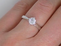 9ct White Gold Round Brilliant Lab Grown Diamond Solitaire Engagement Ring 0.50ct SKU 7707002