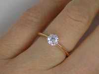 9ct Yellow Gold Round Brilliant Lab Grown Diamond Solitaire Engagement Ring 0.50ct SKU 7707005