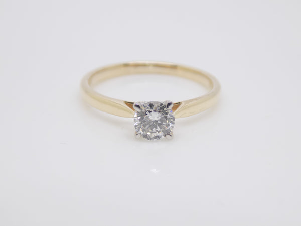 9ct Yellow Gold Round Brilliant Lab Grown Diamond Solitaire Engagement Ring 0.50ct SKU 7707009