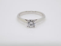 9ct White Gold Round Brilliant Lab Grown Diamond Solitaire Engagement Ring 0.50ct SKU 7707010