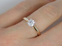 9ct Yellow Gold Round Brilliant Lab Grown Diamond Solitaire Engagement Ring 0.50ct  SKU 7707019