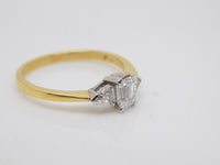 18ct Yellow Gold 3 Diamond Ring 0.50ct Engagement Ring SKU 8803089