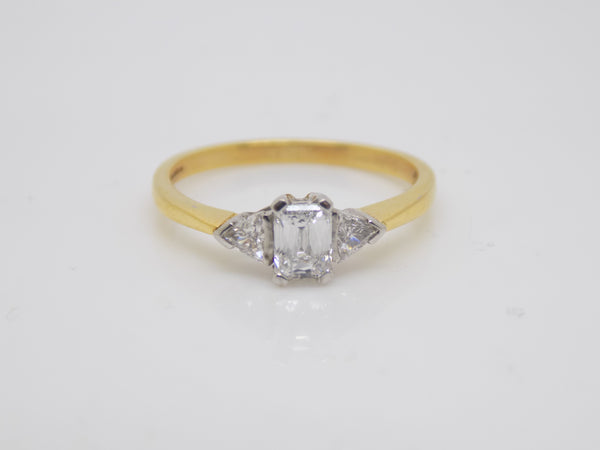 18ct Yellow Gold 3 Diamond Ring 0.50ct Engagement Ring SKU 8803089