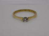 9ct Yellow Gold round brilliant 0.15ct Diamond Solitaire Ring SKU 8803095