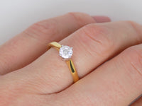 18ct Yellow Gold Round Brilliant Diamond Solitaire Engagement Ring 0.40ct SKU 8803158
