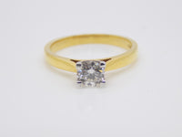 18ct Yellow Gold Round Brilliant Solitaire Diamond Engagement Ring 0.50ct SKU 8803159