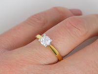 18ct Yellow Gold Round Brilliant Solitaire Diamond Engagement Ring 0.50ct SKU 8803159
