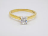 18ct Yellow Gold Oval Cut Diamond Solitaire Engagement Ring 0.33ct SKU 8803169