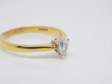 18ct Yellow Gold Pear Cut Diamond Solitaire Engagement Ring 0.25ct SKU 8803172