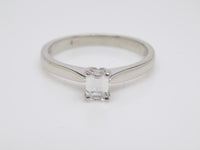 Platinum Emerald Cut Diamond Solitaire Engagement Ring 0.33ct SKU 8803184
