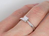 Platinum Princess Cut Diamond Solitaire Engagement Ring 0.40ct SKU 8803186
