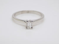 Platinum Emerald Cut Diamond Solitaire Engagement Ring 0.25ct SKU 8803187