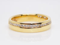 Yellow Gold Channel Set Round Brilliant Diamonds Wedding/Eternity Ring 0.27ct SKU 4501220