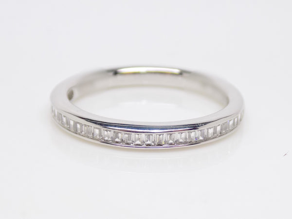 White Gold Emerald Cut Channel Set Diamonds Wedding/Eternity Ring 0.25ct SKU 4501279