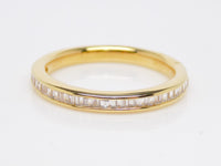Yellow Gold Emerald Cut Channel Set Diamonds Wedding/Eternity Ring 0.25ct SKU 4501280