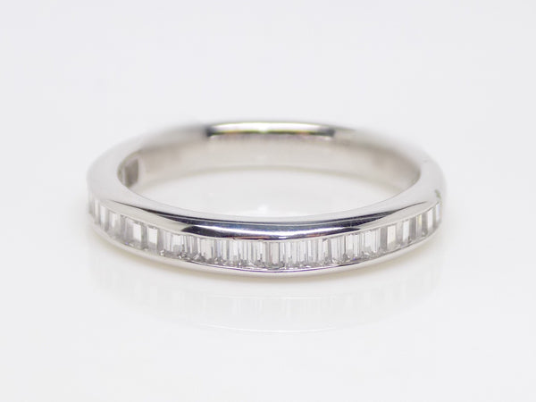 White Gold Emerald Cut Channel Set Diamonds Wedding/Eternity Ring 0.30ct SKU 4501285