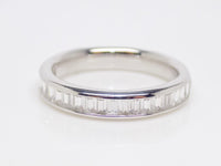 White Gold Emerald Cut Channel Set Diamonds Wedding/Eternity Ring 0.45ct SKU 4501291