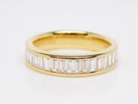 Yellow Gold Emerald Cut Channel Set Diamonds Wedding/Eternity Ring 1.00ct SKU 4501304