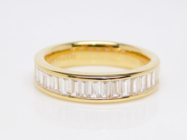 Yellow Gold Emerald Cut Channel Set Diamonds Wedding/Eternity Ring 1.00ct SKU 4501304