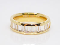 Yellow Gold Emerald Cut Channel Set Diamonds Wedding/Eternity Ring 1.99ct SKU 4501310