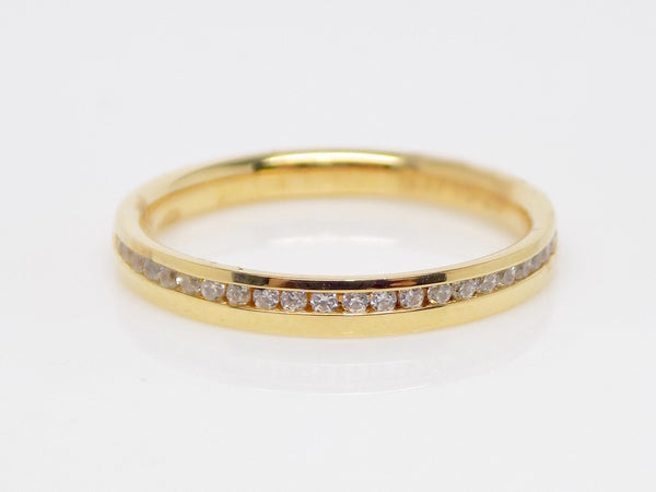 Yellow Gold Round Brilliant Channel Set Diamonds Wedding/Eternity Ring 0.15ct SKU 4501316