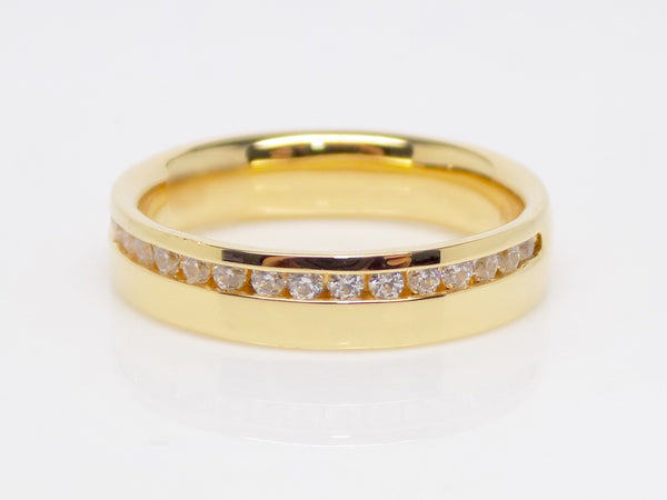 Yellow Gold Round Brilliant Channel Set Diamonds Wedding/Eternity Ring 0.35ct SKU 4501328