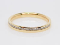 Yellow Gold Princess Cut Channel Set Diamonds Wedding/Eternity Ring 0.20ct SKU 4501334