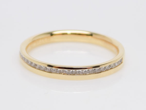 Yellow Gold Princess Cut Channel Set Diamonds Wedding/Eternity Ring 0.20ct SKU 4501334