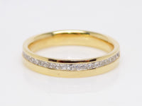 Yellow Gold Princess Cut Channel Set Diamonds Wedding/Eternity Ring 0.33ct SKU 4501340