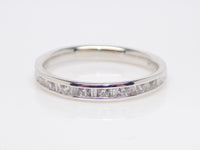 Round and Baguette Channel Set Diamonds Wedding/Eternity Ring 0.25ct SKU 4501355