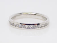 White Gold Round and Baguette Channel Set Diamonds Wedding/Eternity Ring 0.33ct SKU 4501357