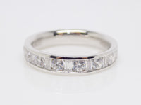 White Gold Round and Baguette Channel Set Diamonds Wedding/Eternity Ring 0.75ct SKU 4501369