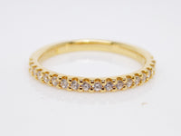 Yellow Gold Round Brilliant Claw Set Diamonds Wedding/Eternity Ring 0.25ct SKU 4501388